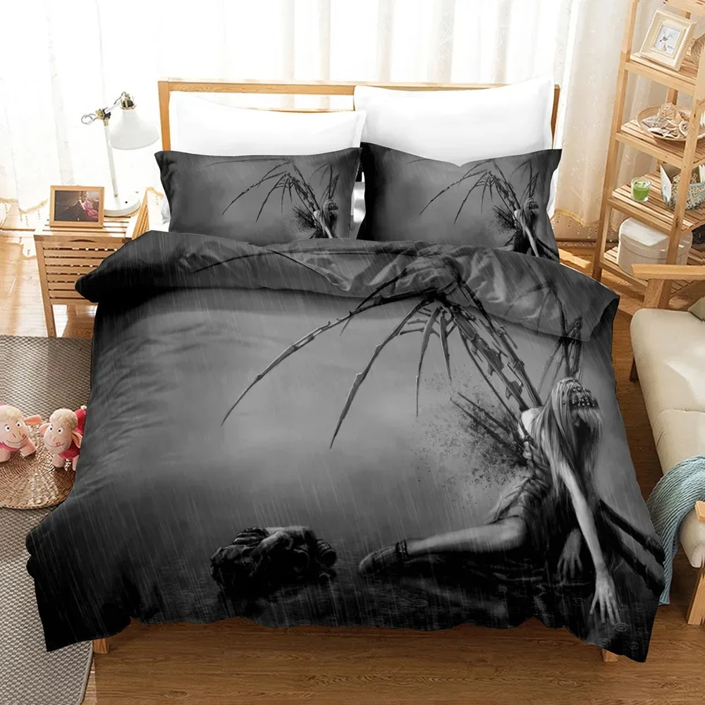 Angel Bedding Set Single Twin Full Queen King Size Fallen Angel Bed Set Aldult Kid Bedroom Duvetcover Sets 3D Print 005