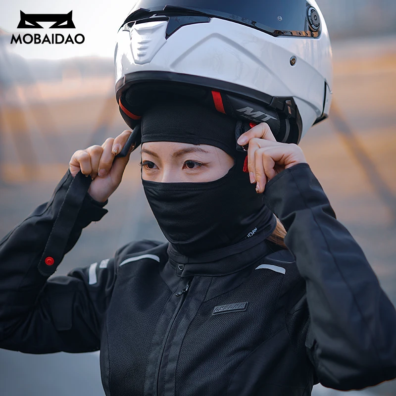 Balaclava Motorcycle Face Mask Summer Breathable Ice Silk Off-road Riding Mask Motorcycle Headwear Mask