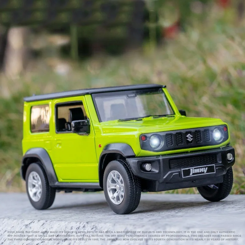 1:26 Suzuki JIMNY 2018 SUV Alloy Car Model Metal Simulation Collection Pull Back Car Sound Light Toys For Children Gifts