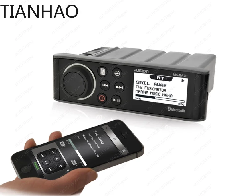 Waterproof Bluetooth Audio Player for Yacht Sailing RV Boating Marine Use with Host Music Playback Support for MS-RA70