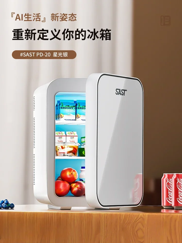 USB/220V SAST Portable Refrigerator with Freezer, Mini Fridge for Car and Home Use, Compact and Energy Efficient