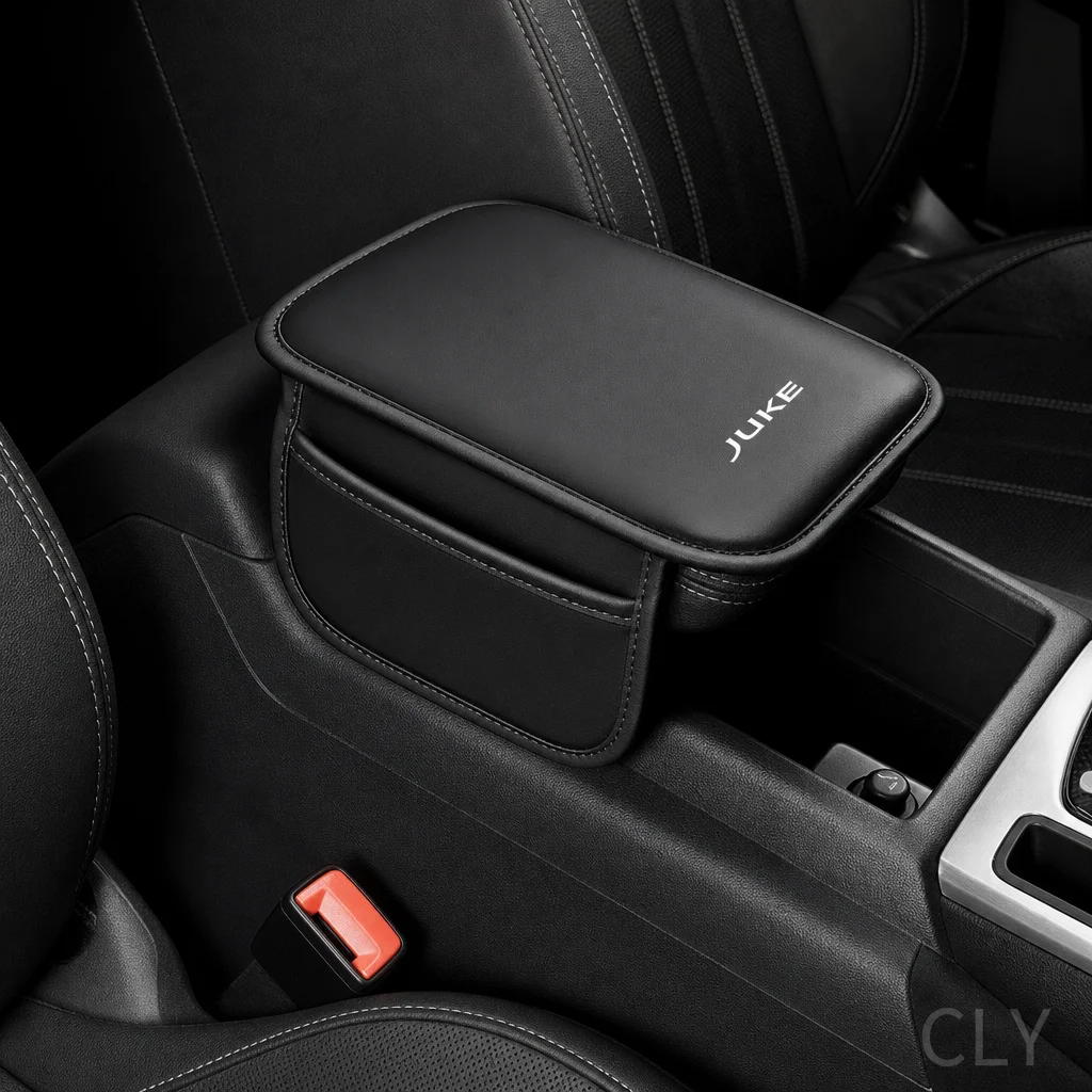 

Car Armrest Box Pad Leather Cushion Storage Pocket Elbow Height Support Styling Accessories For Nissan Juke F15 F16