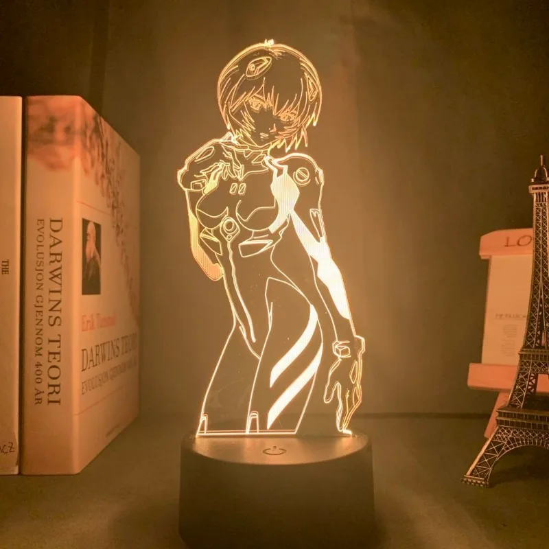 Japanese Animation Neon Genesis Evangelion Rei Ayanami Asuka Cartoon Cute Night Light Bedroom Ambient Light Desktop Ornament