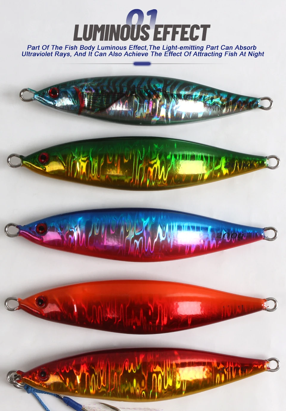 OBSESSION J81 160g 200g 300g 400g 3D Druck Laser S Form Jigbait Boot Angeln Jigging locken Metall Meer Angeln Pesca Jig Lockt – Detail 5