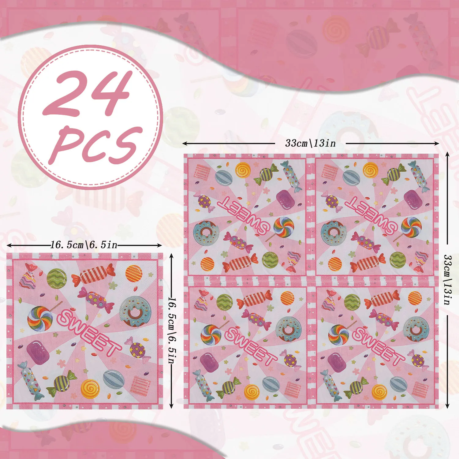 Рисунок 2 - Салфетки SWEET с принтом конфет