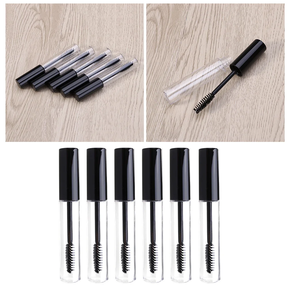 6Pcs Transparent Leere Mascara Rohre Wimpern Creme Flaschen Tragbare Reise Container DIY Wimpern Lagerung Wimpern Creme Flasche