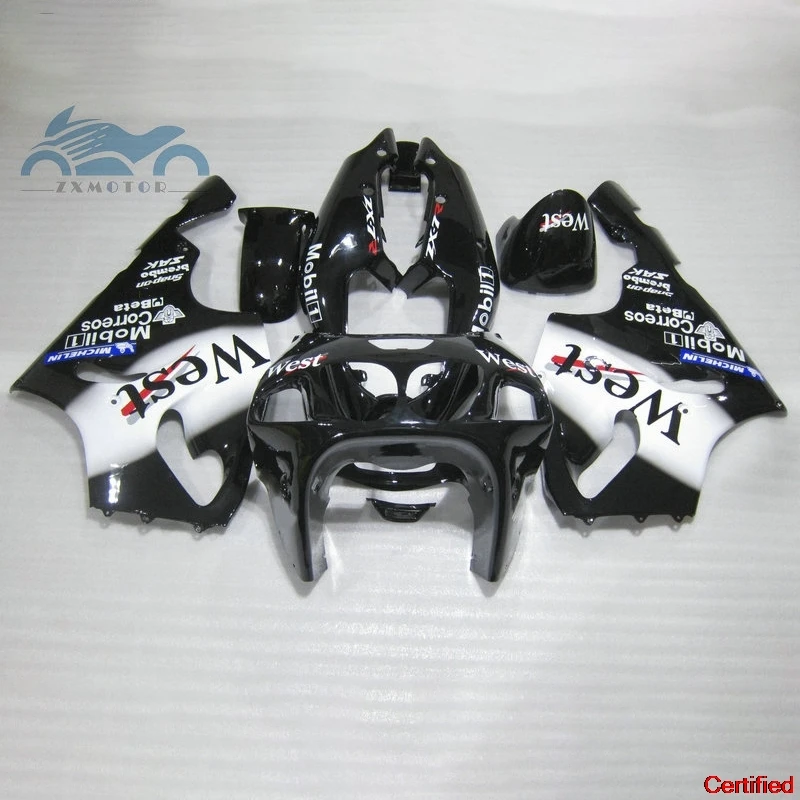 High quality motorcycle fairing kits for Kawasaki Ninja ZX7R 1996 1997 2002 2003 ABS plastic fairings kit ZX 7R 96-03 black WEST