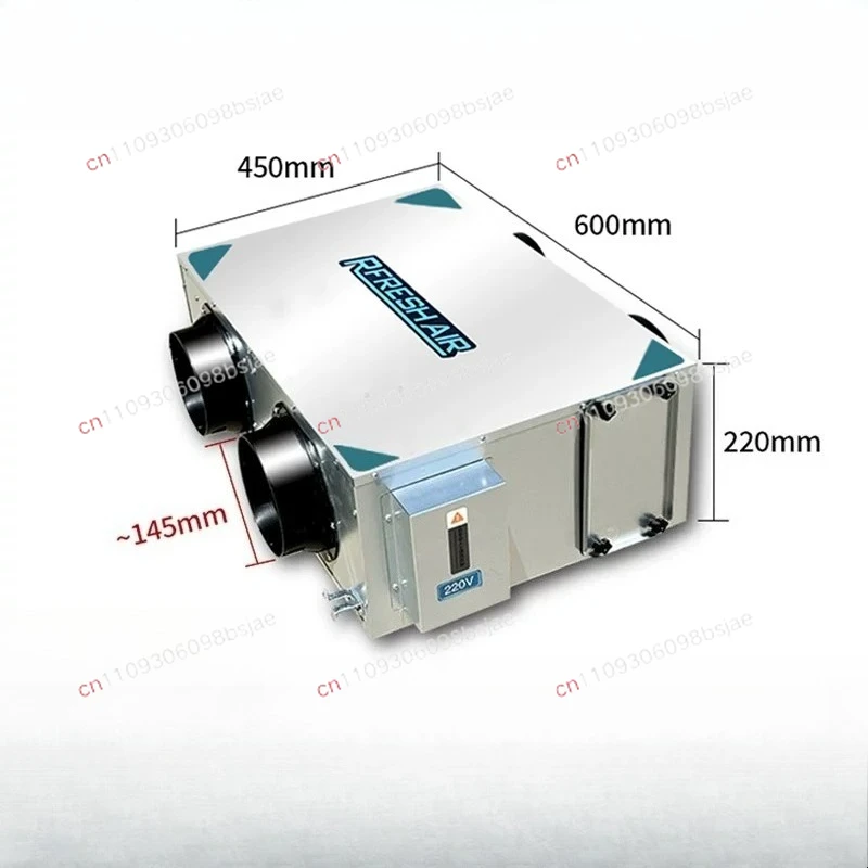 Ceiling full heat exchange fresh air system household purification whole house two-way flow exhaust fresh air ventilator
