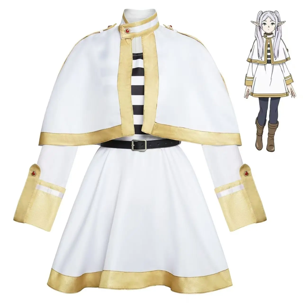 

Frieren Cosplay Costume Frieren: Beyond Journey's End Anime Outfit Full Set With Earrings Women Halloween Party Comic Con Dress
