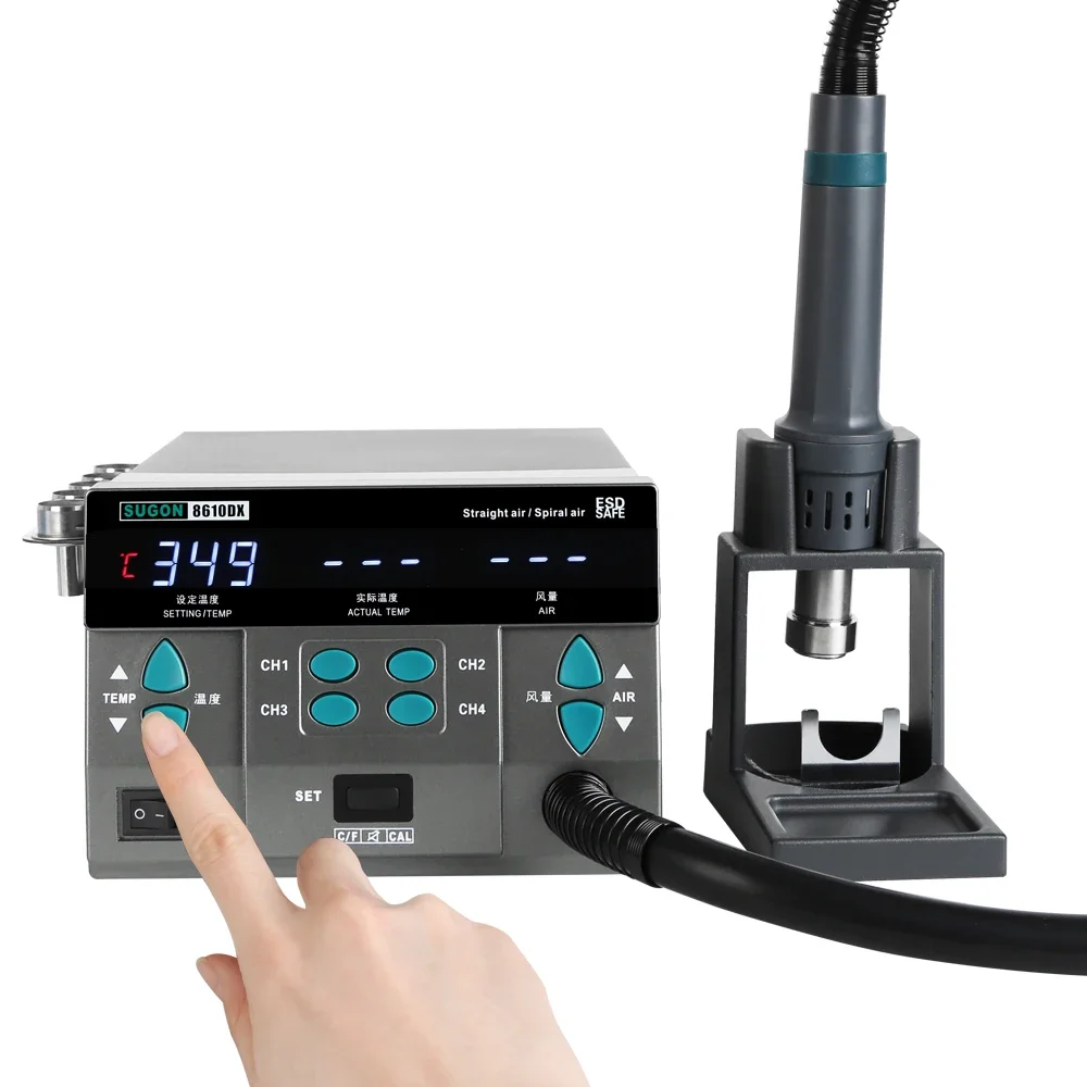 New Products SUGON 8610DX Heatgun Phone Repair Profesional Hot Air Soldering Gun Soldering Desoldering Station