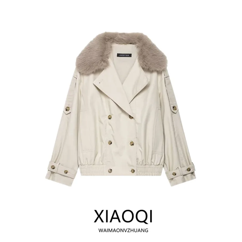 Waterproof ort Loose Women's Windbreaker Coat New Autumn 2025 Faion Design Ladies' ort Outerwear 38243