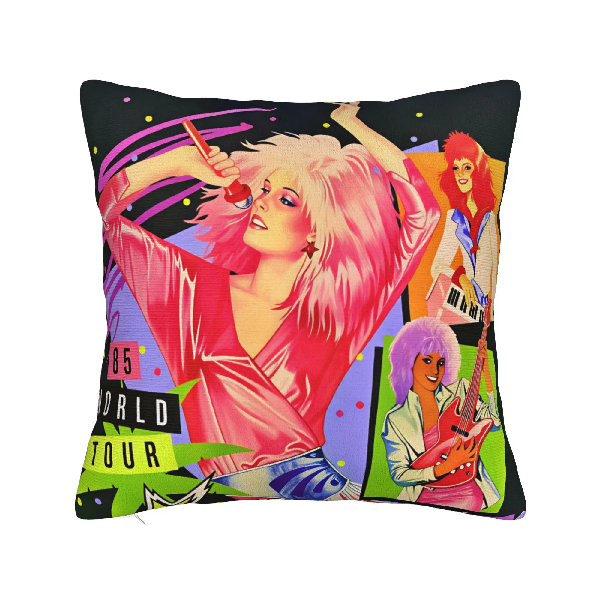 Jem And The Holograms Movie Pillow Case  Cute Funny Pillow Cover Square Pillowcases For Sofa Couch Bed Living Room
