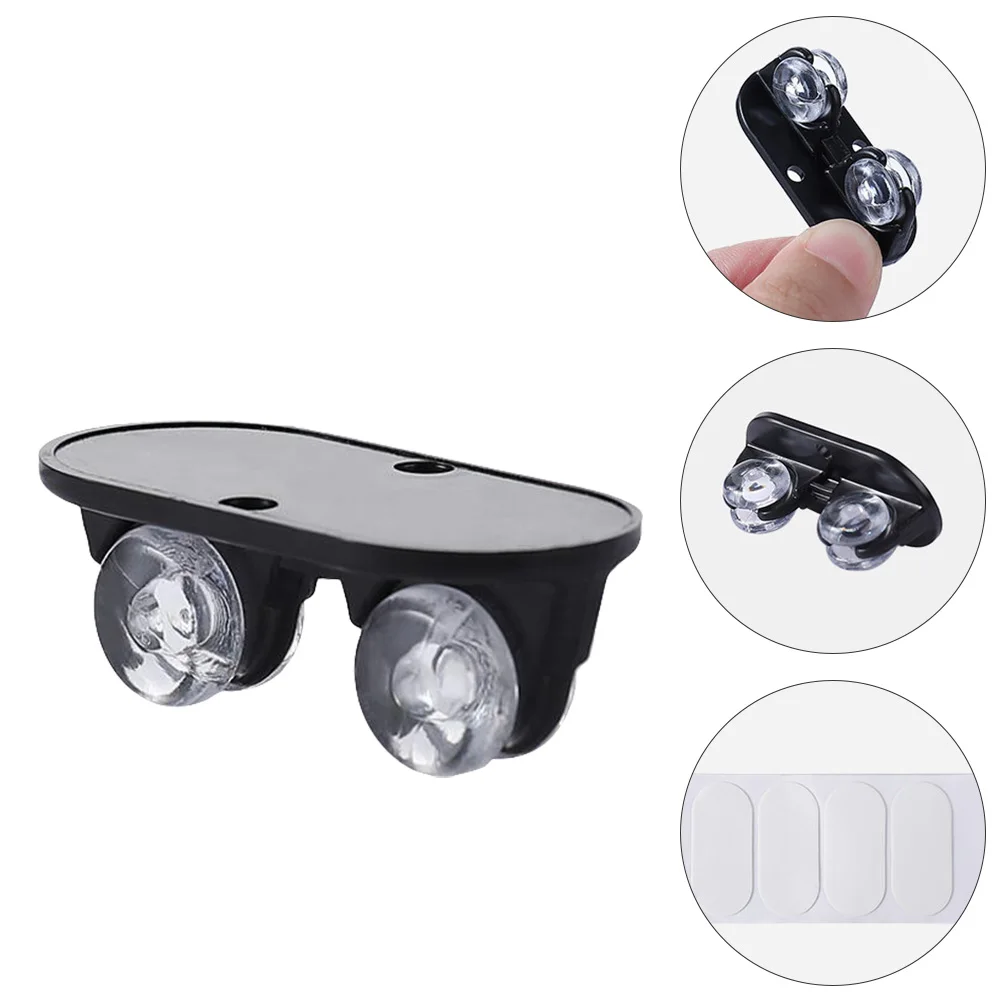 

8pcs Household Box Wheels -Way Roller Black Wear-Resistant Replacement For Storage Box Case Roller Skates Practical