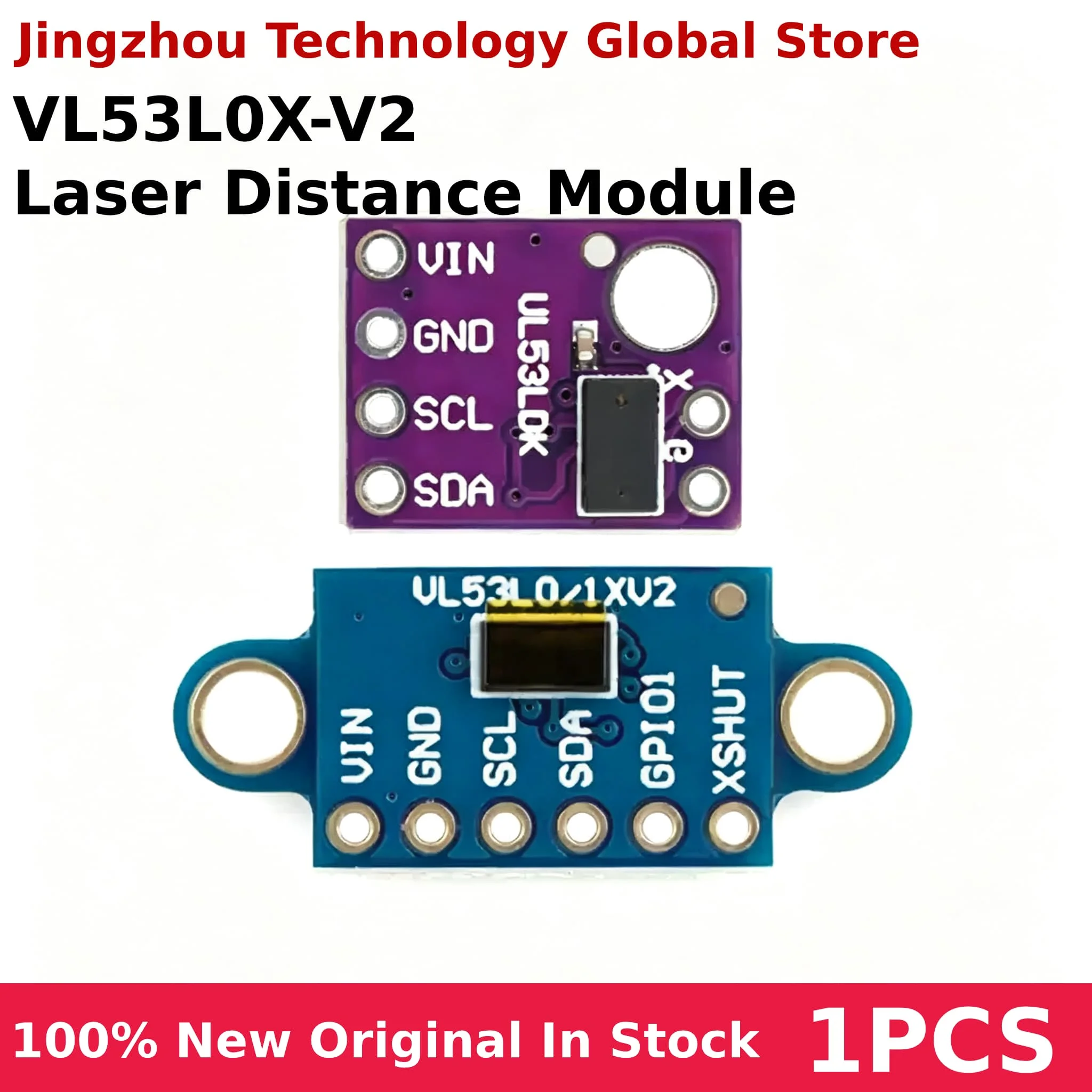 1PCS VL53L0X (ToF) Laser Distance Module 940nm VL53L0X-V2 Laser Ranging Sensor Breakout I2C IIC For Arduino 100% New Wholesale