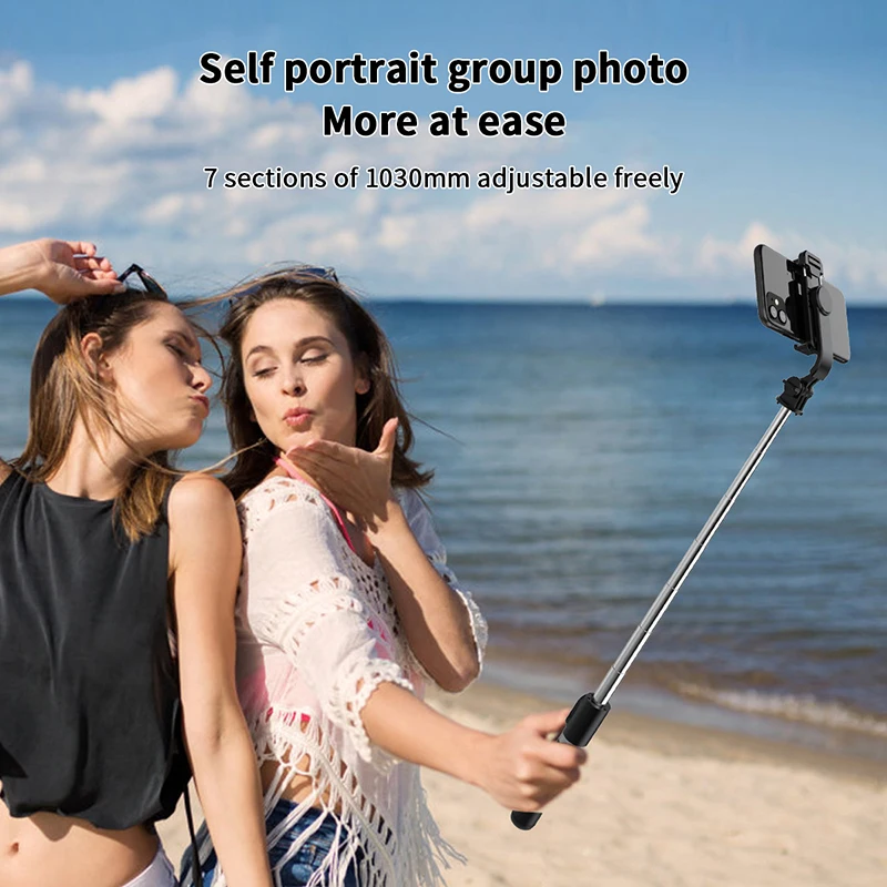 Portable 41 Inch Selfie Stick Phone Tripod With Wireless Remote Extendable 360 Rotation Compatible Stand