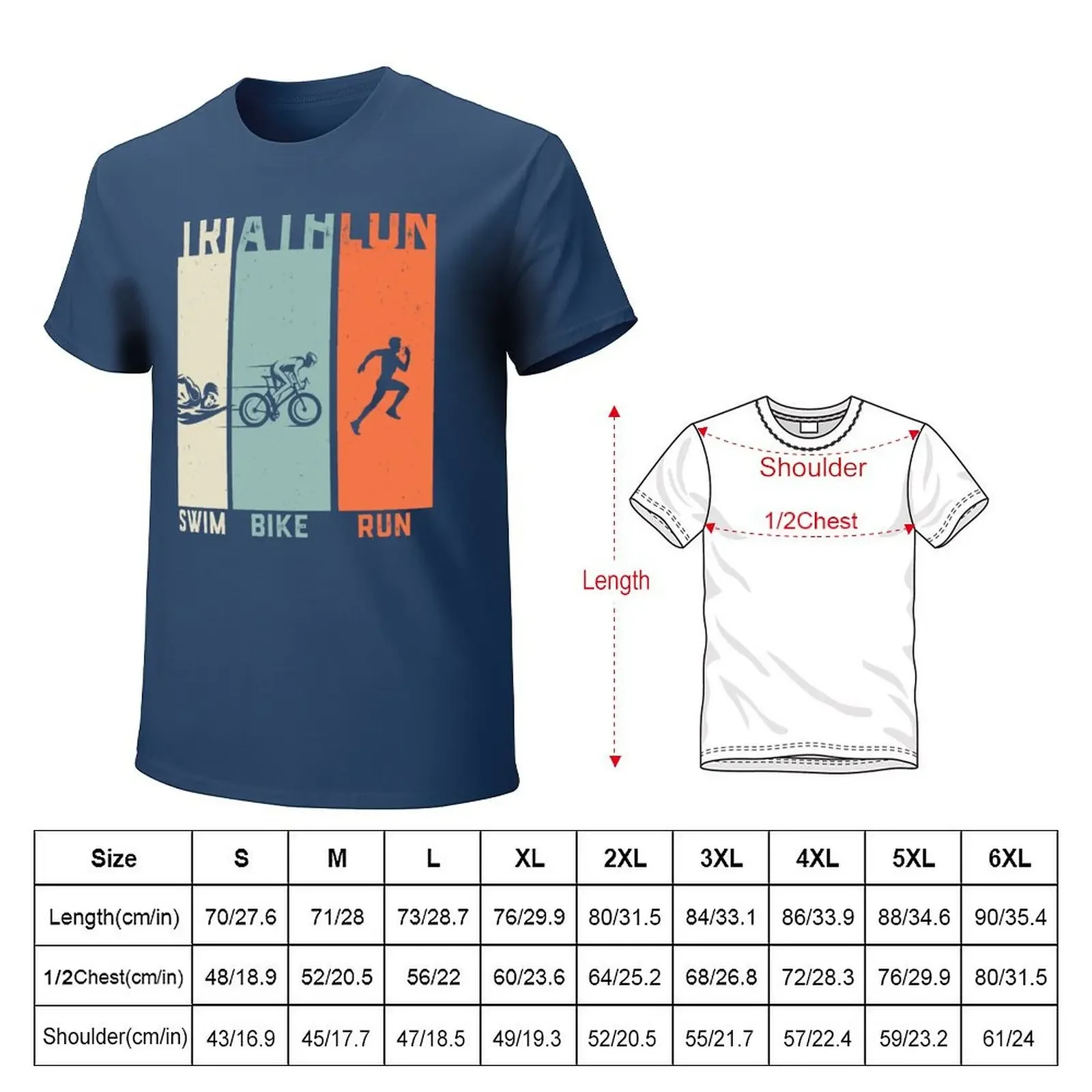 Triathlon Vintage Swim Bike Run T-Shirt customizeds customs design your own for a boy t shirt for men