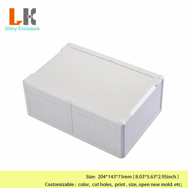 LK-BWP23 Plastic Enclosure DIY Waterproof Electrical Abs Outdoor Waterproof Plastic Electric Box 204x143x75mm