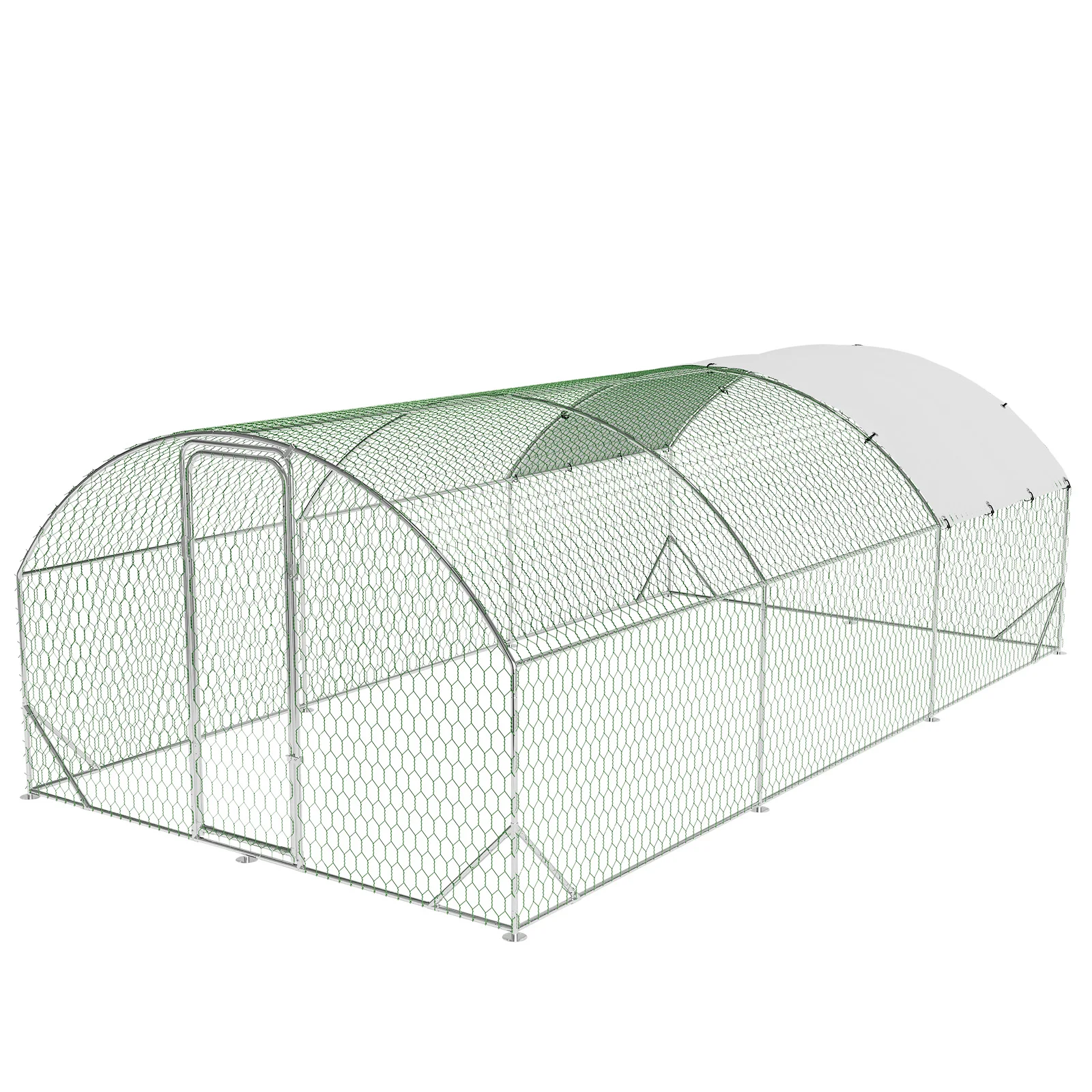 Walk-in Poultry Cage Chicken Pens Outdoor with Top,Chicken Run Pen House with Waterproof Anti-Ultraviolet Cover for Outdoor Farm