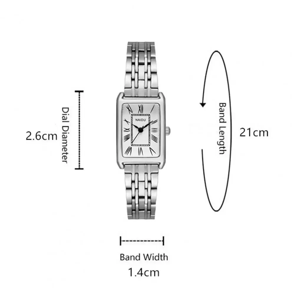 Reloj cuadrado de cuarzo para mujer, conjunto de pulsera, esfera verde, Simple, malla de oro rosa, relojes de lujo para mujer