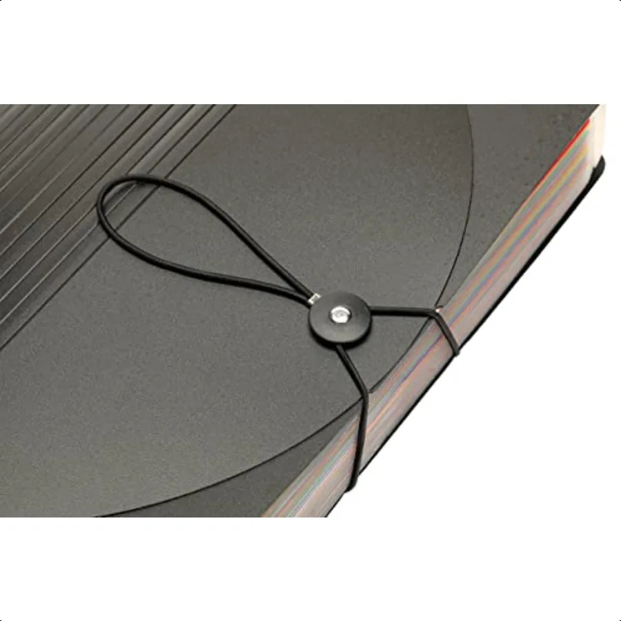 24 Pocket Expanding File Folder Expandable Accordion File Organizer Letter A4 Paper Document Filling Organizer Colored Tabs Bla