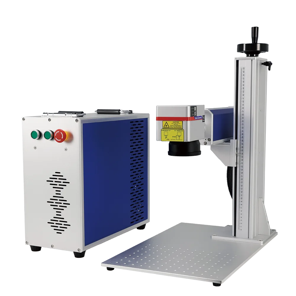 Rotary Small Desktop High-Power Fiber Marking Machine with AI/DXF Support Portable Bench- Configuration