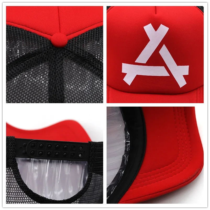 Summer Unisex Men Fishing Baseball Caps Women Breathable Mesh Snapback Hats Red Black Casual Sport Hats 3D Printing Cap