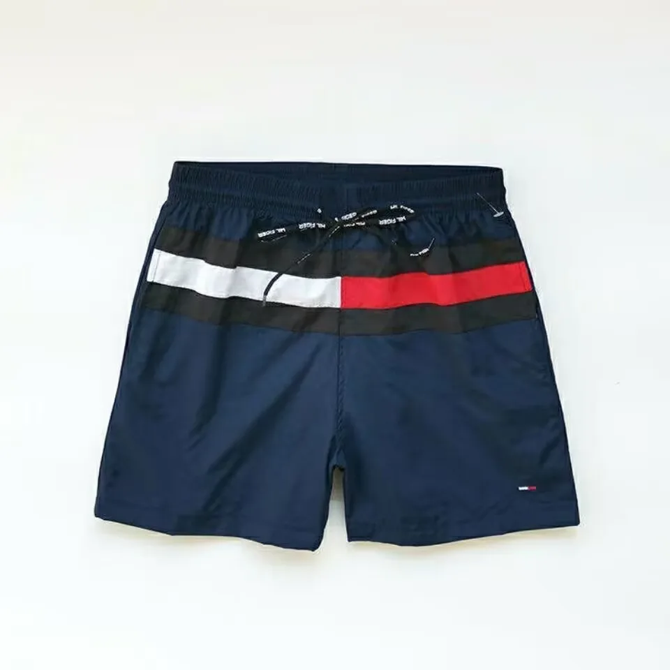 Calça de praia casual masculina e feminina, Bordado respirável, secagem rápida, Fitness, Jogging, Treino, Verão