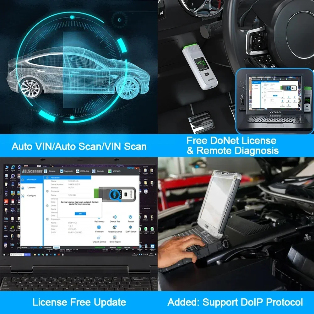 VXDIAG VCX SE for Benz with Software HDD Car OBD2 Diagnostic Scanner C6 Star Diagnosis Support DoIP J2534 Programming ECU Coding