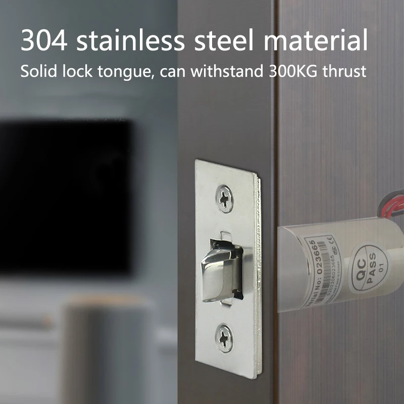 Small electronic bolt lock DC12V door lock concealed electric control lock access control electric lock wooden door iron door