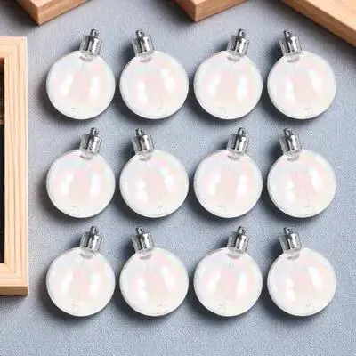 

12Pcs Pearly Bubble Transparent Christmas Decoration Ball Colorful Xmas Tree Hanging Ornament Pendant Holiday Party Decor Gift