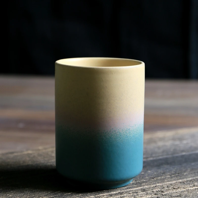 Tasse en grès japonaise, tasse à thé à Variation de four, tasse principale en céramique Best-seller pour usage personnel, dégradé de gaz, ustensiles de cuisine, vente en gros