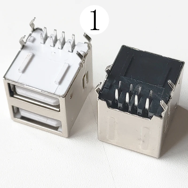 5PCS Dual USB 2.0 USB 3.0 Jack 90/180 Degree Computer Tail Connector Female USB Connector Socket For Inference Charging