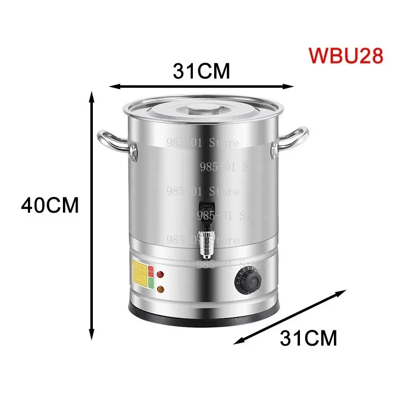 Stainless Steel Electric Water Boiler, Commercial All-Steel Hot Water Bucket, Tea Urn for Catering