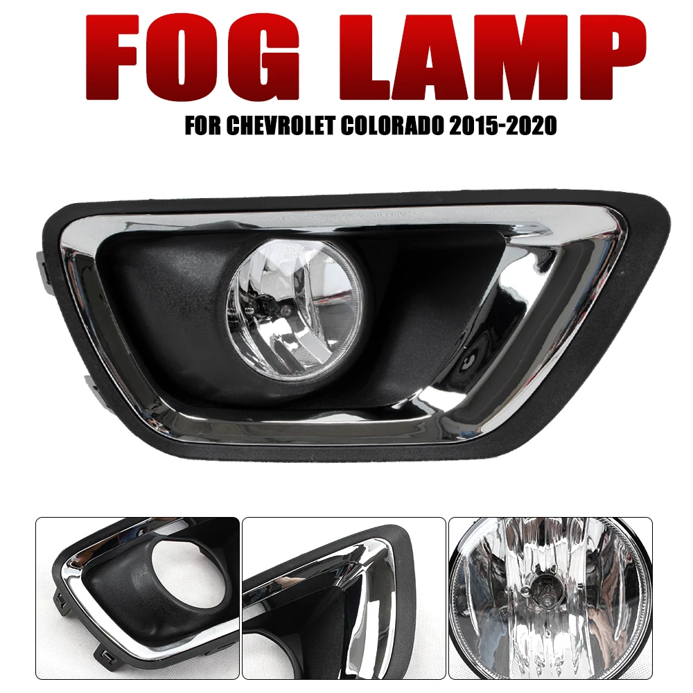 Front Bumper Fog Lamp Upgrade Kit FOR Chevrolet Colorado 2015 2016 2017 2018 2019 2020 Version Additional Foglight Set