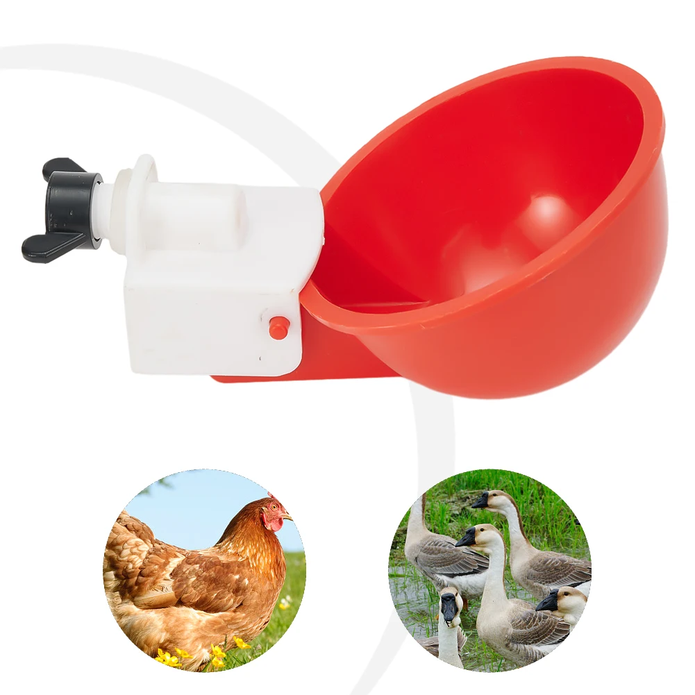 Cups Chicken Waterer All Poultry 4PCS Automatic Chicken Drinker Chicken Duck Quail Poultry Drinker Red Watering Cups Brand New