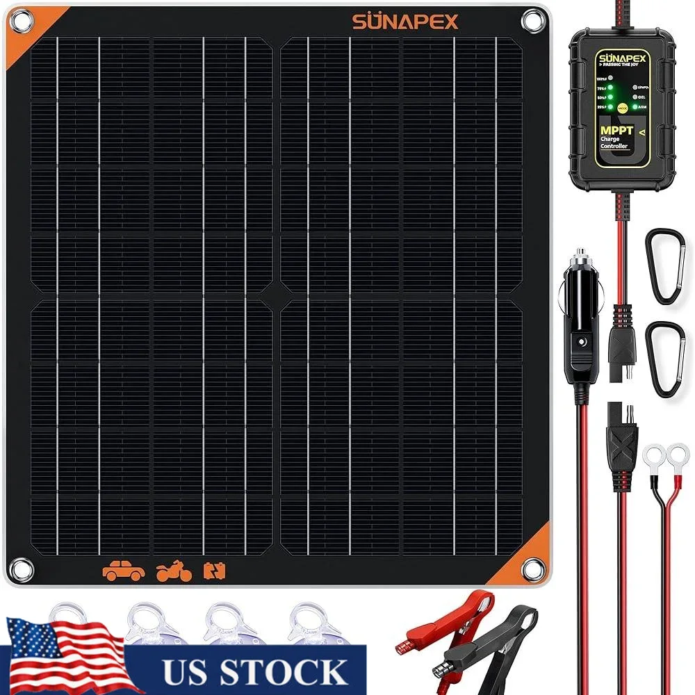 

20W Flexible Solar Panel MPPT Charge Controller Solar Battery Charger Waterproof Maintainer Trickle Charging 12V Applications