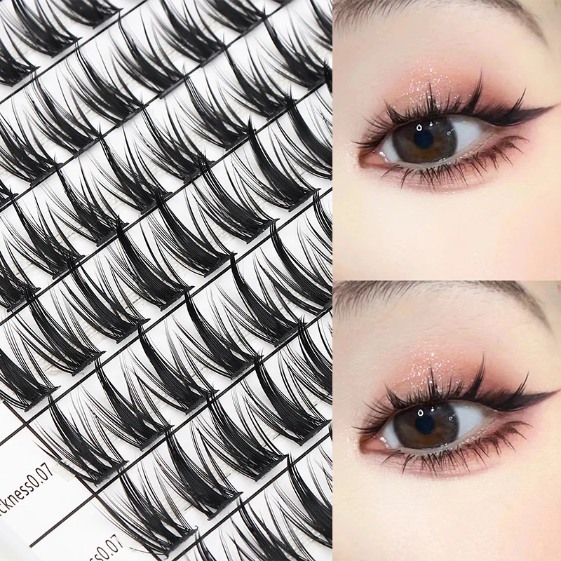 DIY Cluster Lashes Book Individual Cluster Silk Hand Made Eyelash Extensions Fake Eyelashes Segmented Eyelash Extensions