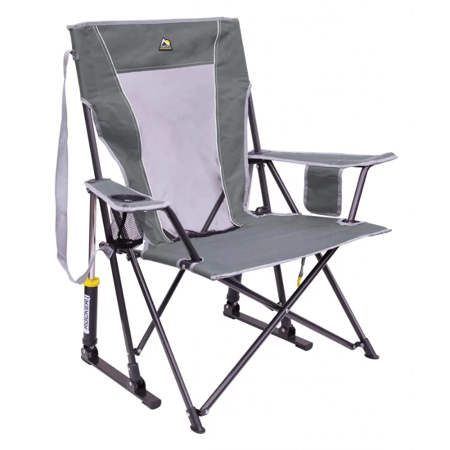 

GCI Outdoor Comfort Pro Rocker Foldable Rocking Camp Chair, Mercury Gray