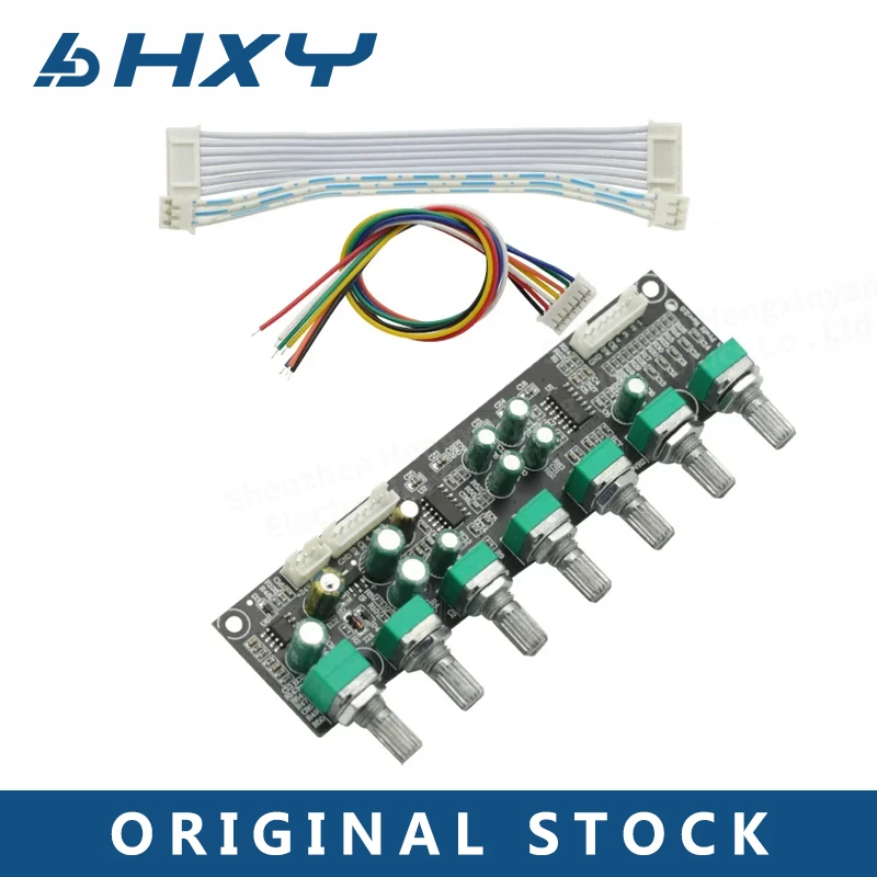 1PCS XY DC12-24V 5.1 front power amplifier tone module independent channel volume + low-frequency adjustment