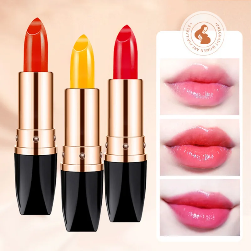 Temperature Changing Color Lip Balm Moisturizing Long Lasting Magic Lipstick Nouritious Anti Aging Lipstick Lips Makeup Comestic