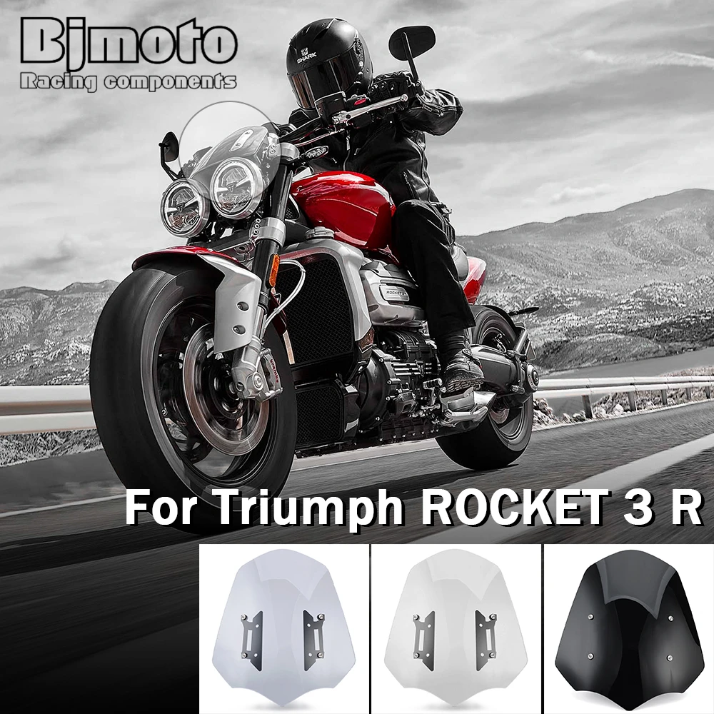 Motorcycle Accessories Windscreen Windshield For Triumph Rocket 3 3R GT 2020 2021 2022 Wind Deflector Shield Screen