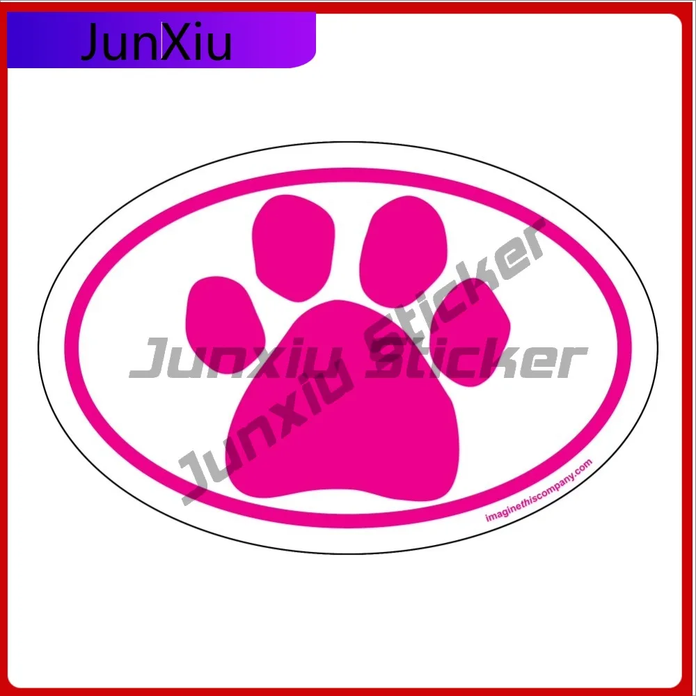 

Pink Paw Oval Cool Car Laptop Window Bumper Waterproof Vinyl Decal Sticker Cool Unique Cool Aesthetic Cool Vintage Cute