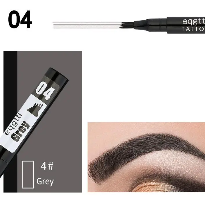 Waterproof Natural Eyebrow Pen Four-claw Eye Brow Tint Makeup Six Colors Pencil