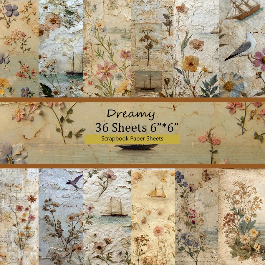 

36 Sheets 6"x6" Decorative Scrapbook Paper: Watercolor - Washed Patterns for Scrapbooking, Origami & Kids’ Creative Projects