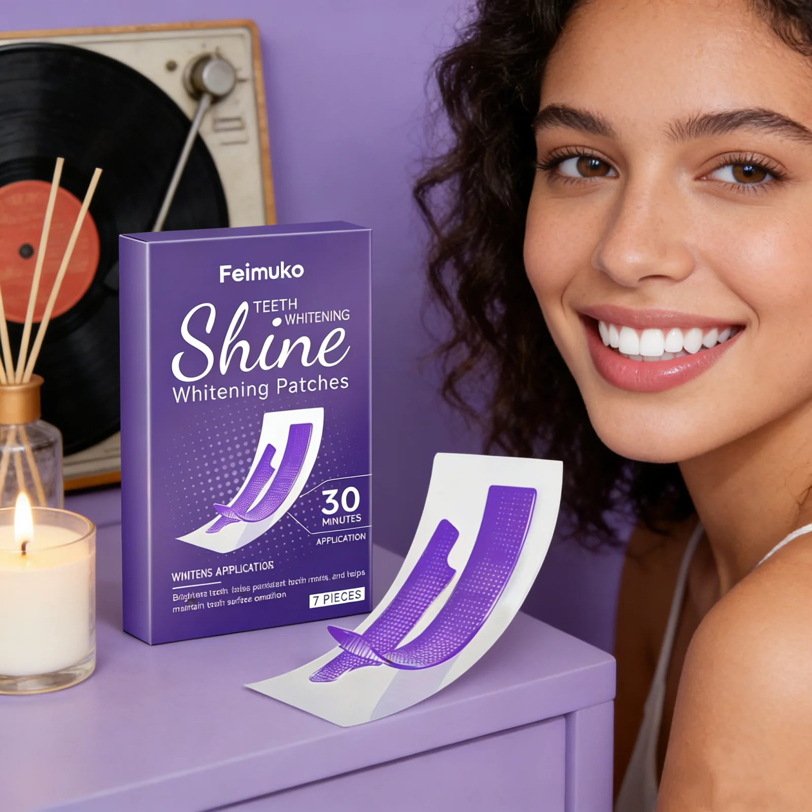 Advanced Whitening Teeth Strips Portable Tooth Bleaching 30Mins Fast Result Easy To Use Bright Smile Teeth Stain Remover Patches