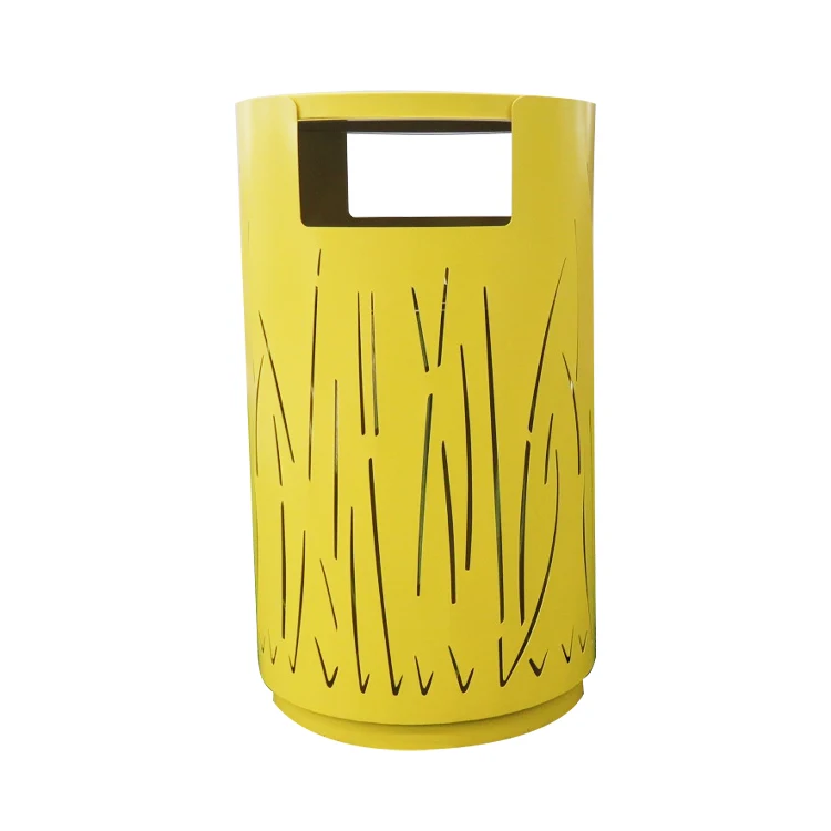 

Factory Trash Can Outdoor Rust-resistant Heavy-duty Dustbin Public Metal Bin Recycling Trash Can