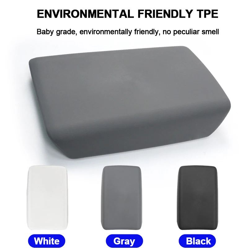 Car Armrest Box Cover For Tesla Model 3 Y 2023 Center Console Panel Protector Pad Soft TPE Cover Auto Decor Interior Accessories