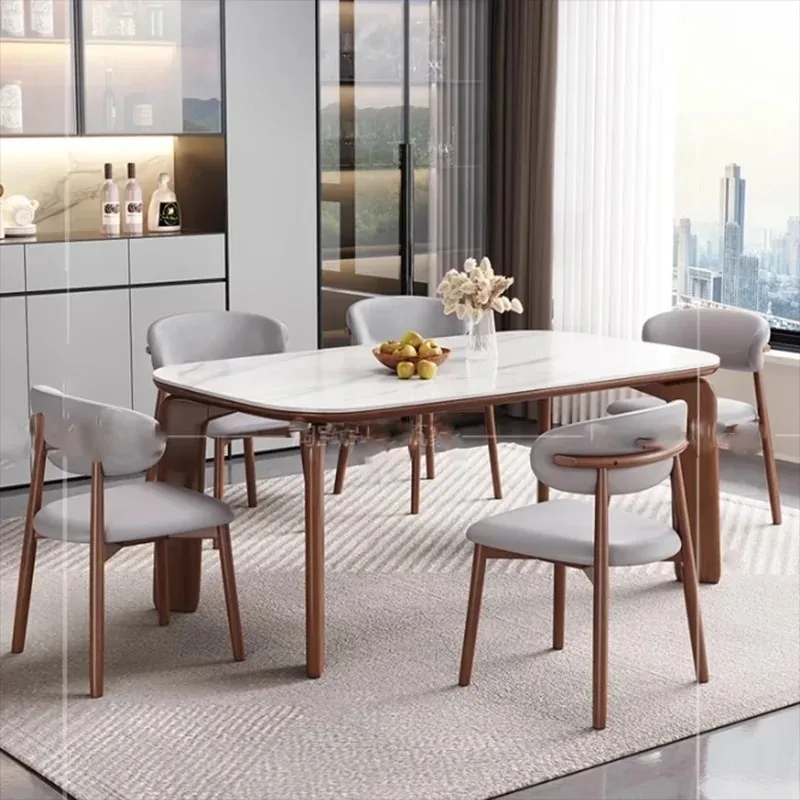 Italian Modern Dinner Table Designer Unique Party Vintage Salon Dining Table Elegant Living Room Mesa De Jantar Furniture