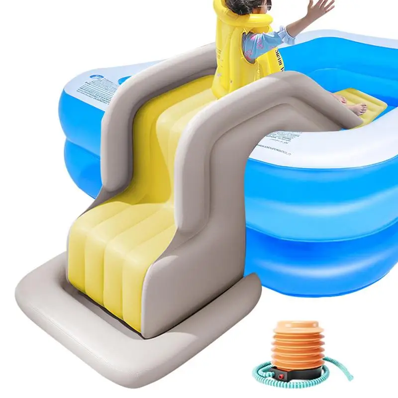 

Inflatable Pool Slide for Kids Fun Outdoor Anti-Tipping Waterpark Slides Toy Summer Inflated Water Slides for Swimming Pool