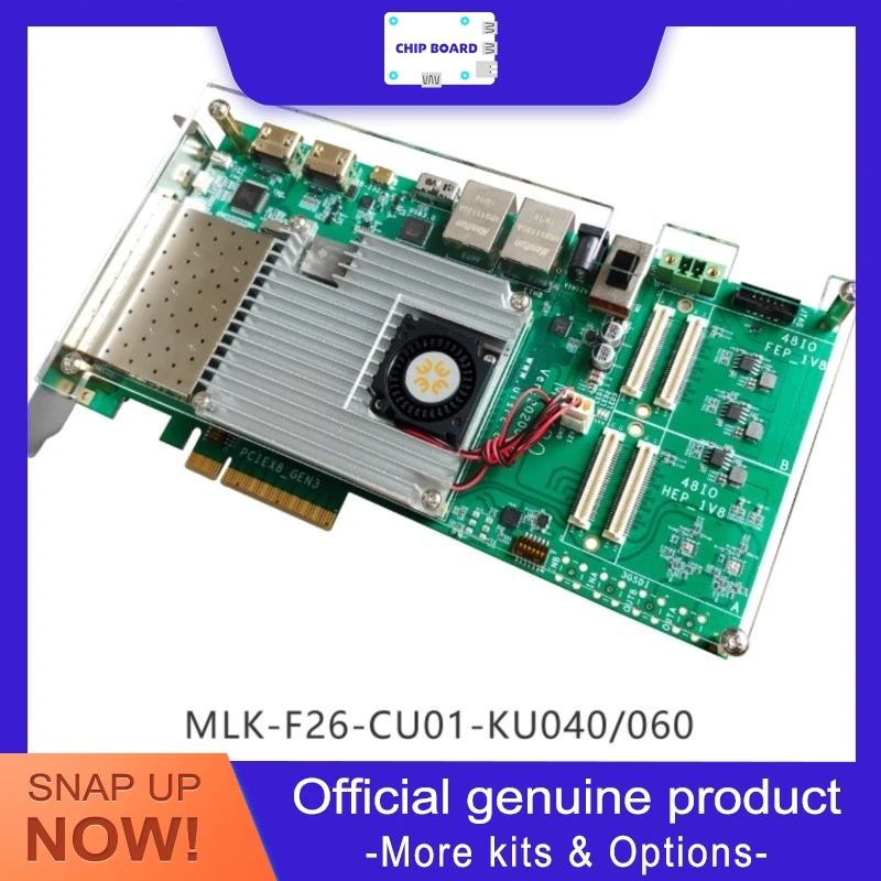 MILINKER MLKF26 CU01 KU040 KU060 UltraScale FPGA PCIe development and prototyping platform.